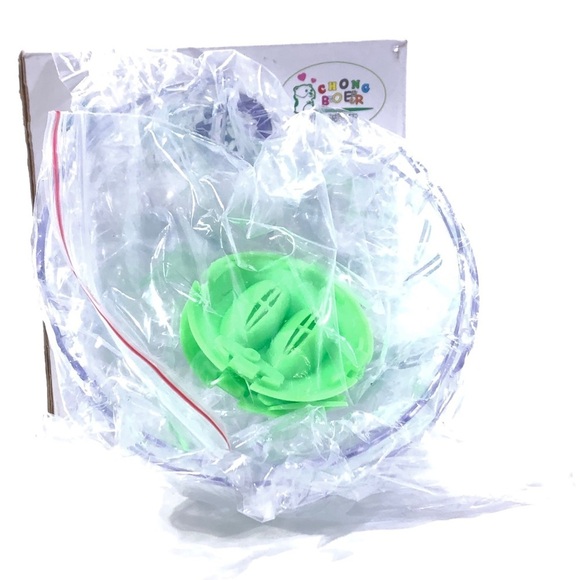 Crystal Clear Round Plastic Hamster Exercise Ball in Neon Green - Picture 3 of 4